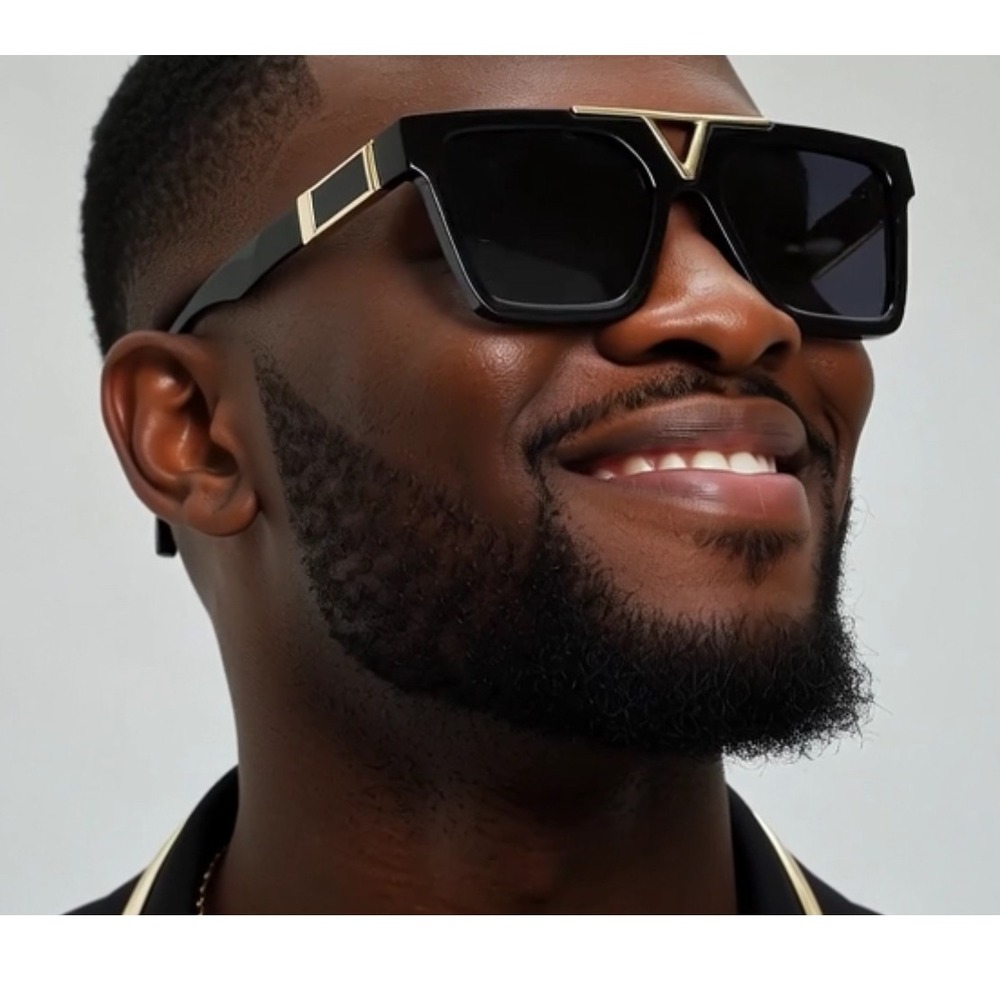 Square‎ Men Sunglasses Dark Black Black Beach Shades Cholo Classy Gangs Outdoor